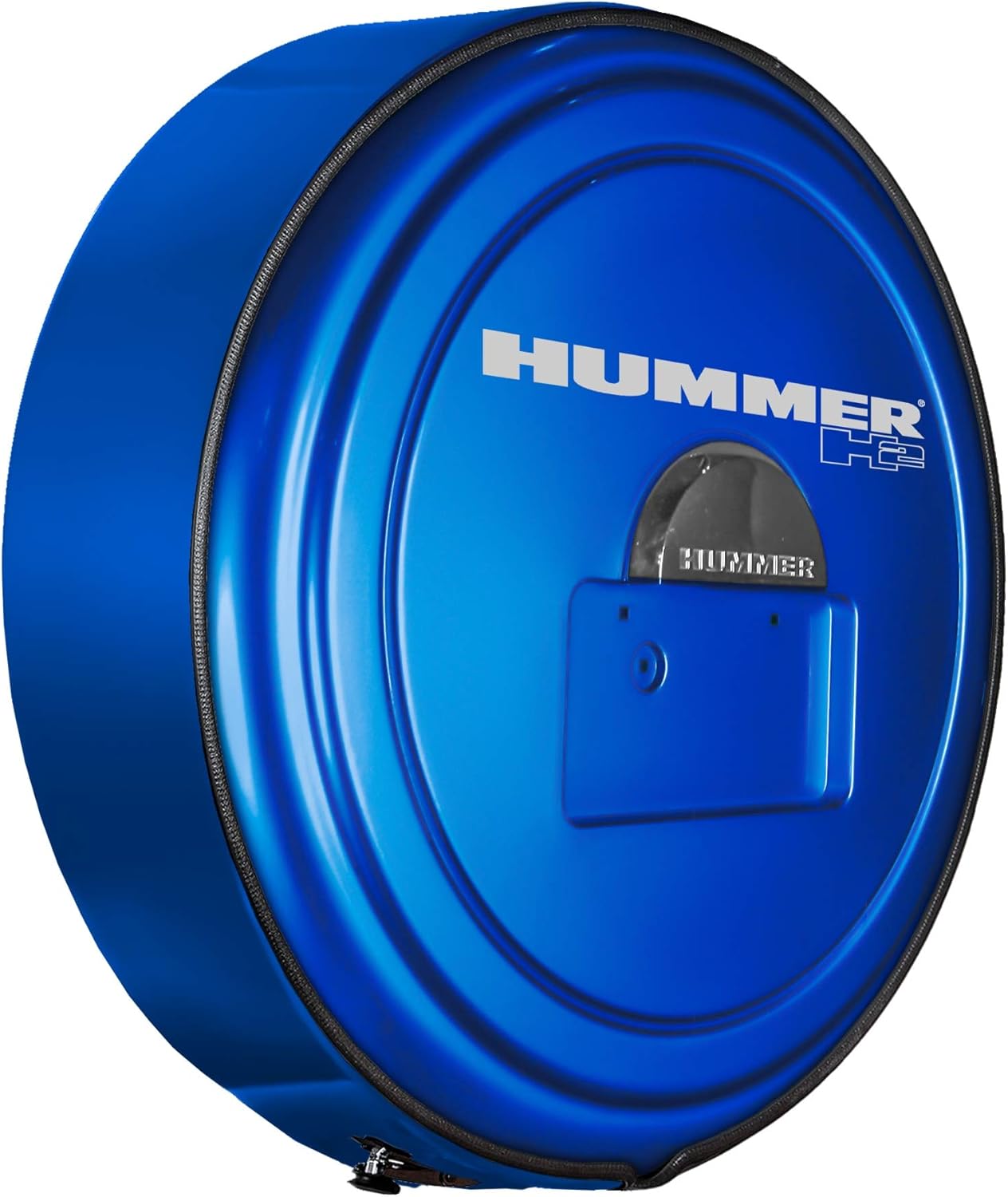 Boomerang Hummer H2 (05-10) – Color Matched MasterSeries Hard Tire Cover – (Color Matched Plastic Face & Stainless Steel Ring) – Hummer H2 Logo – Pewter Metallic - Image 7