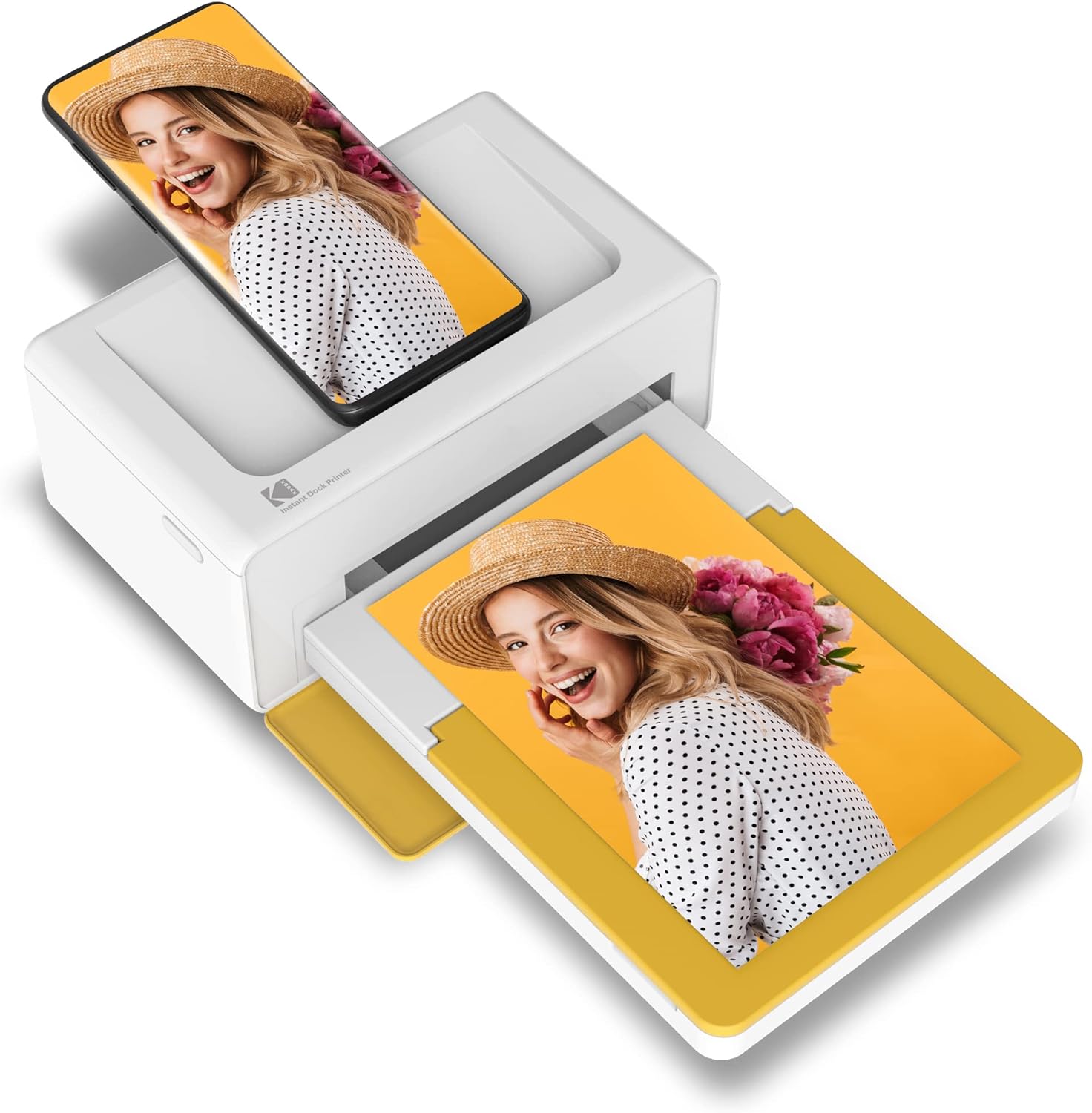 Kodak Dock Plus 4×6?? Portable Instant Photo Printer, Compatible with iOS, Android and Bluetooth Devices Full Color Real Photo, 4Pass & Lamination Process, Premium Quality – Convenient