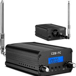 RICHRYCE FM Transmitter for Church, 1W / 7W Broadcast Radio Stereo Station ??Fcc Certified Wireless Broadcast Transmitter 76M to 108Mhz with Mic for Drive-in Movie Theater ??Campus