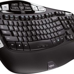Alternative view of Logitech K350 Wireless Wave Ergonomic Keyboard with Unifying Wireless Technology – Black
