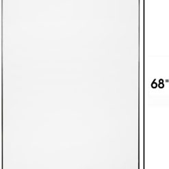 Alternative view of Floor Mirror, Oversized Full Length Mirror, Arched Mirror, Large Standing Mirror, Tall Mirror, Wall Mounted, FreeStanding, Giant Mirror, 68??26, Aluminum Frame – Black