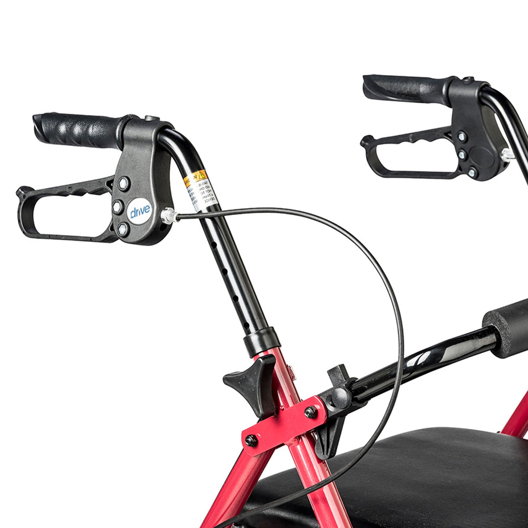 Drive Medical Adjustable Height Aluminum Frame Rollator with 6 Inch Casters, Red?? Last Day For Clearance - Image 8