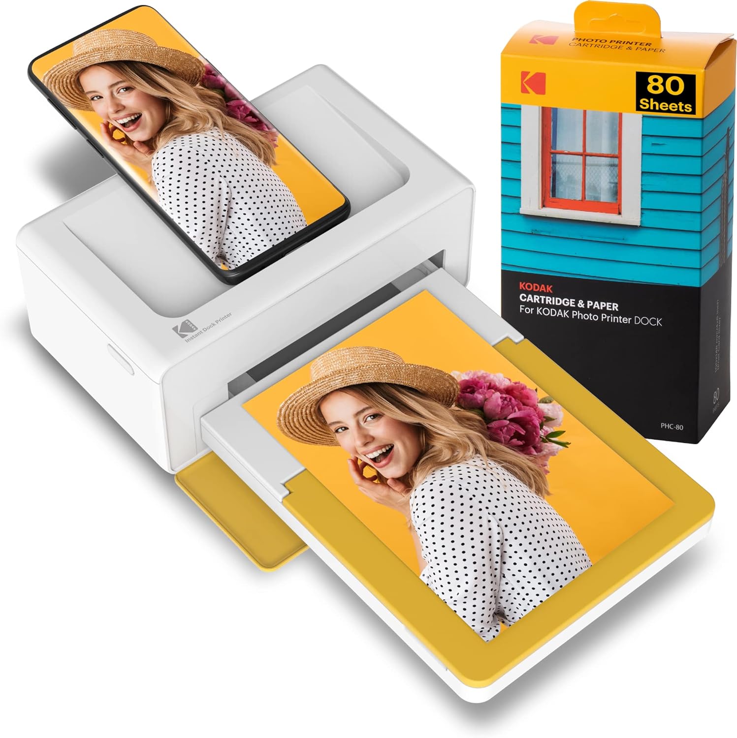 Kodak Dock Plus 4×6?? Portable Instant Photo Printer, Compatible with iOS, Android and Bluetooth Devices Full Color Real Photo, 4Pass & Lamination Process, Premium Quality – Convenient - Image 2